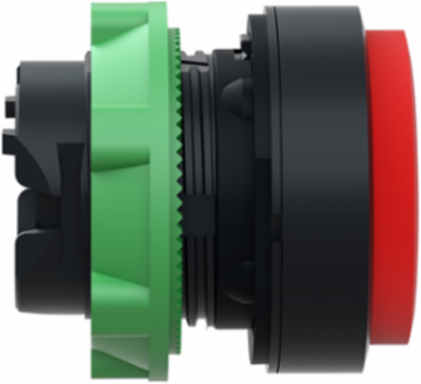 Projecting Push Button Head 40mm Red Plastic, IP66, Spring Return
