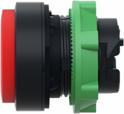 Projecting Push Button Head 40mm Red Plastic, IP66, Spring Return