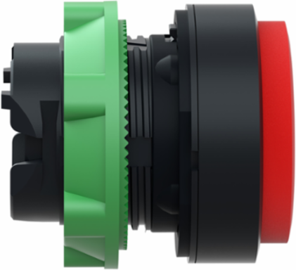 Projecting Push Button Head 40mm Red Plastic, IP66, Spring Return