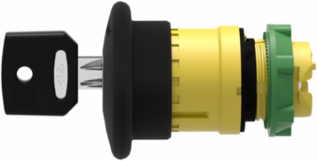 Harmony XB5 Black 40mm Mushroom Pushbutton, IP66, Latching Key Release