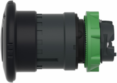 Mushroom Push Button Head 40mm, Black, IP66, Latching