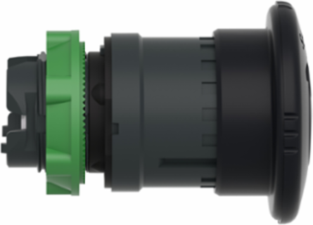 Mushroom Push Button Head 40mm, Black, IP66, Latching
