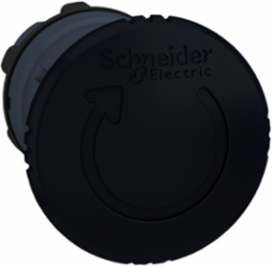 Mushroom Push Button Head 40mm, Black, IP66, Latching