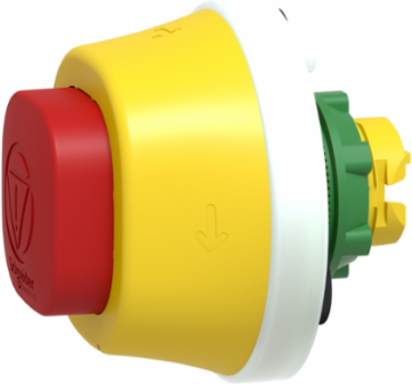 Harmony XB5 Antimicrobial Emergency Stop Head, 22mm, Red LED, 110-120V AC