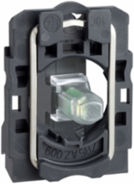 Light block with body fixing collar, Harmony XB5, plastic, orange, integral LED, 110…120V AC