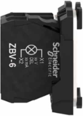 Harmony XB5 Light Block with Body Fixing Collar, BA9s Base, 1 NO, IP20