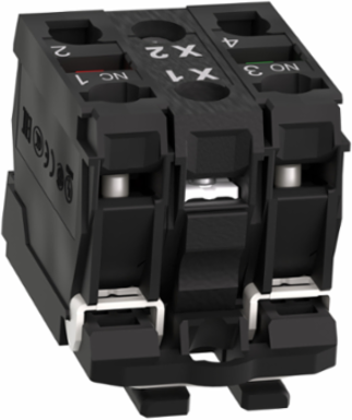 Harmony XB5 Light Block, Plastic, Blue, 1NO+1NC, BA9s Base, 250V