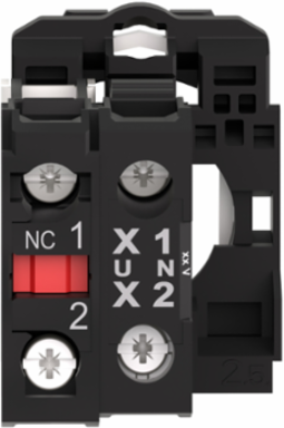 Harmony XB5 Contact Assembly & Light Block, 24V, 1 NC, LED