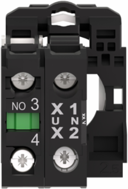 Harmony XB5 Complete Body/Contact Assembly with Universal LED, 110-120V, 1NO