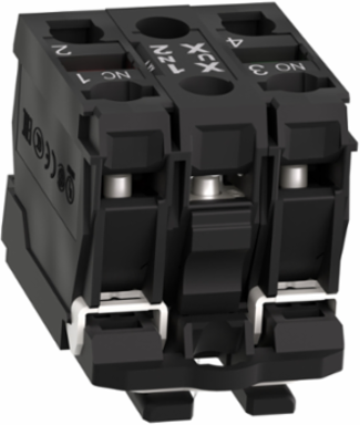 Harmony XB5 Complete Body Contact Assembly with Universal LED, 110...120V, 1NO + 1NC