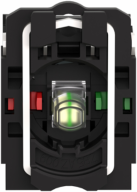 Harmony XB5 Complete Body Contact Assembly with Universal LED, 110...120V, 1NO + 1NC