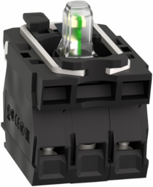 Harmony XB5 Complete Body Contact Assembly with Universal LED, 110...120V, 1NO + 1NC