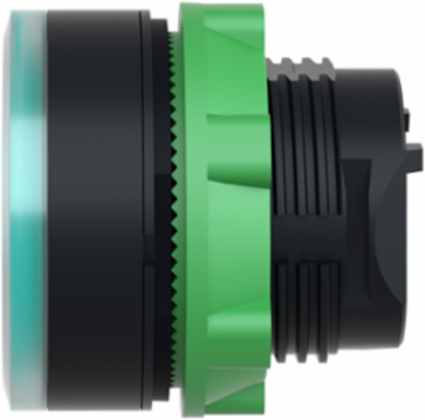 Harmony XB5 22mm Green Illuminated Push Button Head, IP66, Spring Return