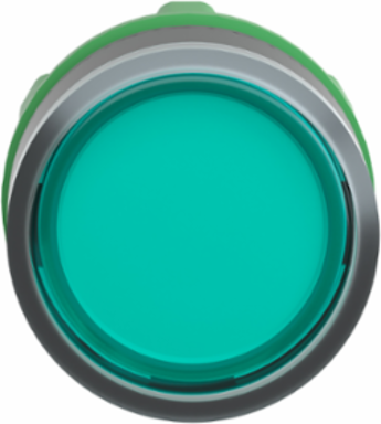 Harmony XB5 22mm Green Illuminated Push Button Head, IP66, Spring Return