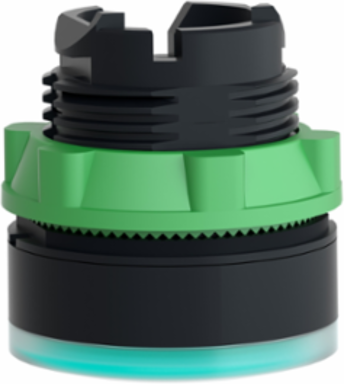 Harmony XB5 22mm Green Illuminated Push Button Head, IP66, Spring Return