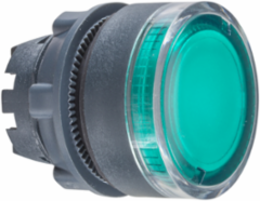 Harmony XB5 22mm Green Illuminated Push Button Head, IP66, Spring Return