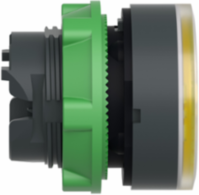 Harmony XB5 22mm Yellow Illuminated Push Button Head, IP66, Spring Return