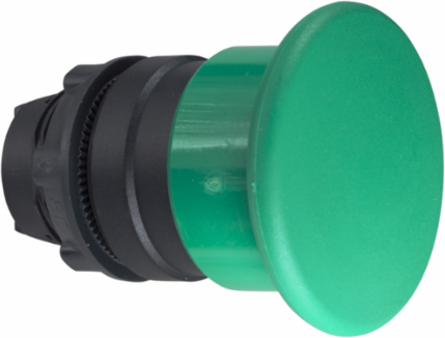 Harmony XB5 Green Mushroom Head, 40mm, 22mm, IP66, Latching