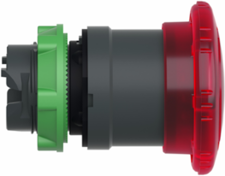 Red Mushroom Emergency Stop Push Button, 40mm, IP66, LED