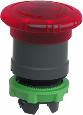 Red Mushroom Emergency Stop Push Button, 40mm, IP66, LED