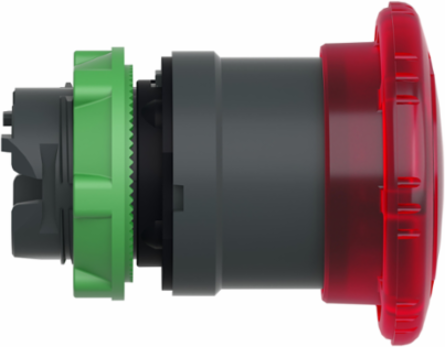Red Mushroom Emergency Stop Push Button, 40mm, IP66, LED