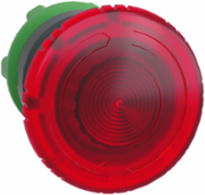 Red Mushroom Emergency Stop Push Button, 40mm, IP66, LED