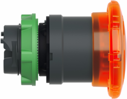 Orange Mushroom Head for Illuminated Push Button 40mm, IP66, Latching