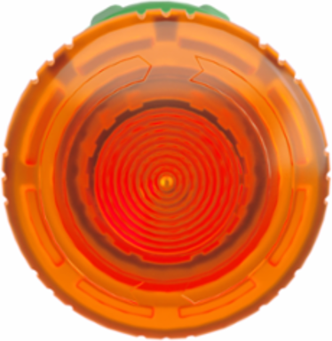 Orange Mushroom Head for Illuminated Push Button 40mm, IP66, Latching
