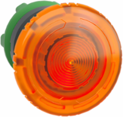 Orange Mushroom Head for Illuminated Push Button 40mm, IP66, Latching
