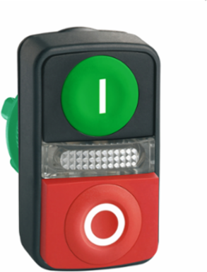 Harmony XB5 Illuminated Double Head Push Button 22mm, IP66/IP69K, Spring Return