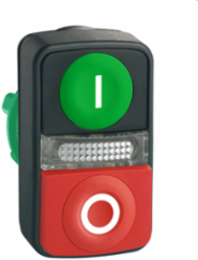 Harmony XB5 Illuminated Double Head Push Button 22mm, IP66/IP69K, Spring Return