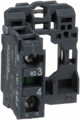 Harmony XB5 Single Contact Block, IP20, 1NO, 32 mm Depth, Screw Clamp Terminals