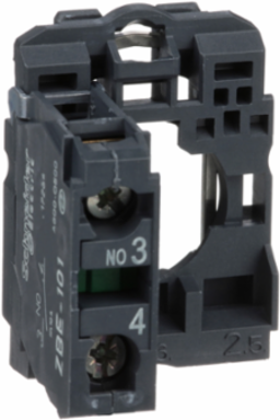 Harmony XB5 Single Contact Block, IP20, 1NO, 32 mm Depth, Screw Clamp Terminals