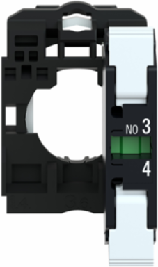 Harmony XB5 Single Contact Block, 1 NO, Spring Clamp, Plastic, 22mm