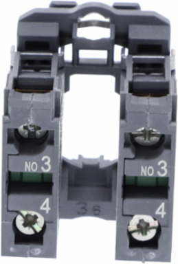 Harmony XB5 Single Contact Block, 2NO, IP20, Plastic, 32 mm Depth