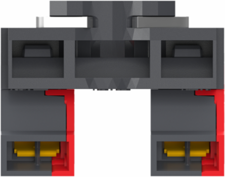 Single contact block with body fixing collar, Harmony XB5, plastic, 2 NC, compact push in terminals, pack of 100