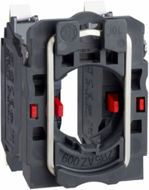 Single contact block with body fixing collar, Harmony XB5, plastic, 2 NC, compact push in terminals, pack of 100