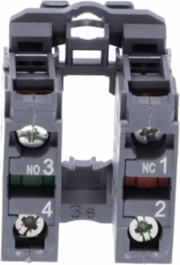 Harmony XB5 Single Contact Block, 1NO+1NC, IP20, Plastic