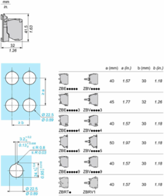 Harmony XB5 Push Button Contact Assembly 1NO + 1NC, Plastic, 22mm