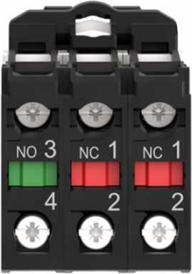 Harmony XB5 Single Contact Block, 1NO+2NC, IP20 Protection, 0.04 kg