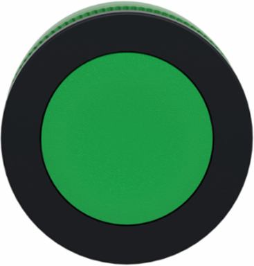 Flush mounted push button head, Harmony XB5, plastic, green, 30mm, spring return, unmarked