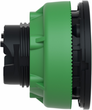 Flush mounted push button head, Harmony XB5, plastic, green, 30mm, spring return, unmarked