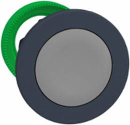 Flush mounted push button head, Harmony XB5, plastic, grey, 30mm, spring return, unmarked