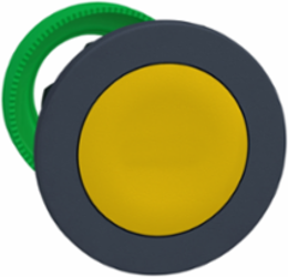 Head for non illuminated push button, Harmony XB5, flush mounted yellow flush caps pushbutton push