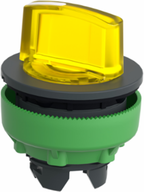 Harmony XB5 Yellow Selector Switch Head 30mm, IP66, 2 Positions