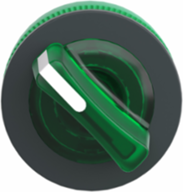 Harmony XB5 Illuminated Selector Switch Head, 30 mm, Green, IP69 Protection