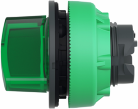 Harmony XB5 Illuminated Selector Switch Head, 30 mm, Green, IP69 Protection