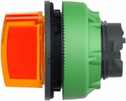 Harmony XB5 Selector Switch Head, 30mm, Orange, 3 Positions, IP69K