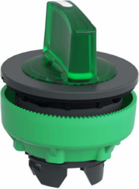 Harmony XB5 Illuminated Selector Switch Head, 30mm, Green Handle, 3 Positions