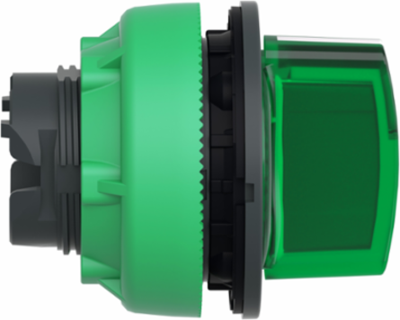 Harmony XB5 Illuminated Selector Switch Head, 30mm, Green Handle, 3 Positions